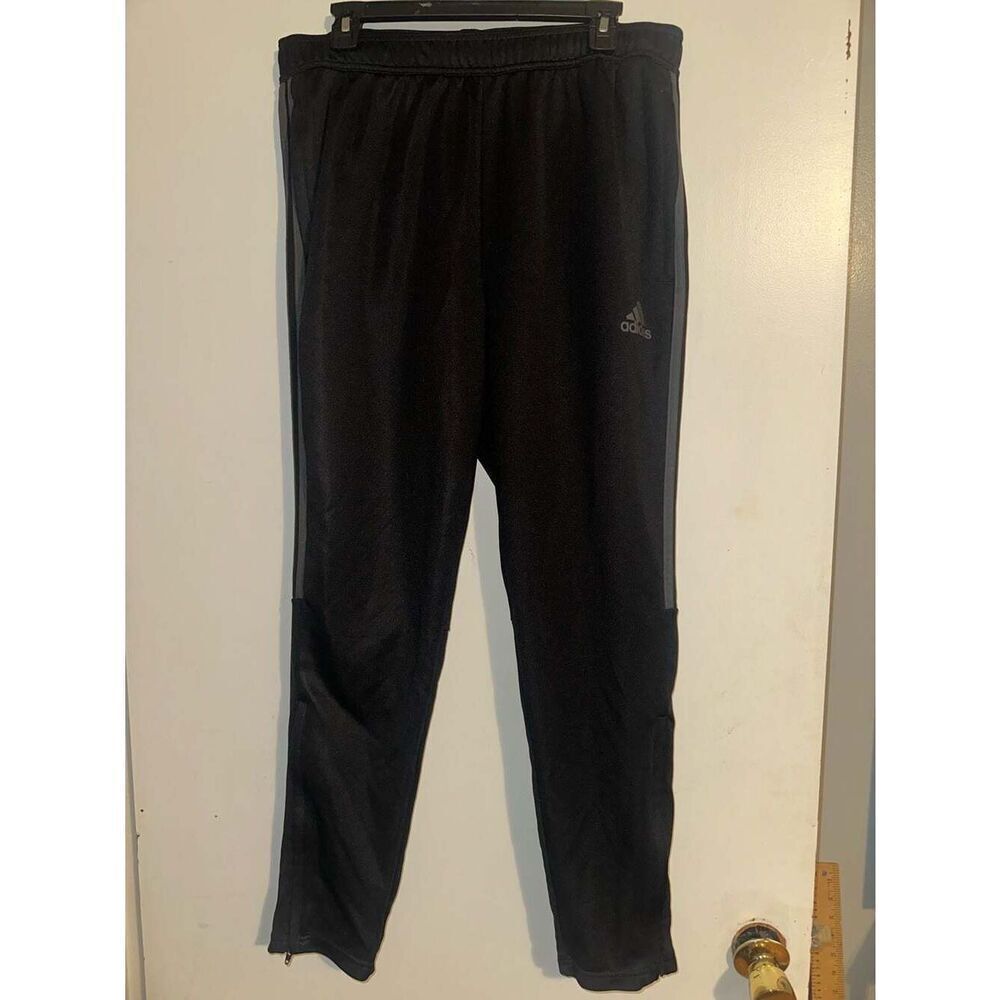 adidas AEROREADY Primegreen XL Black and Gray 3-Stripes Track Pants size XL
